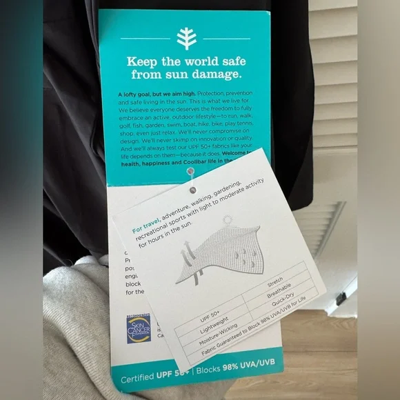 Coolibar NWOT kimono 👘 UPF 50 Navia black XL never worn washed once & hung dry! - Picture 8 of 9